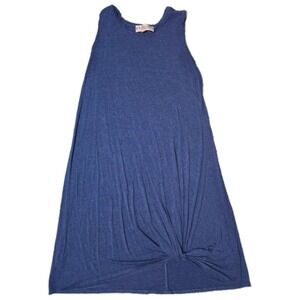 Philosophy Dresses Blue Sleeveless Casual Knit Knot Front Dress, Sundress(T)
